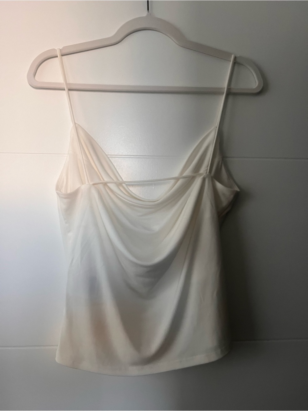 H&M Cream Draped Cowl Neck Camisole